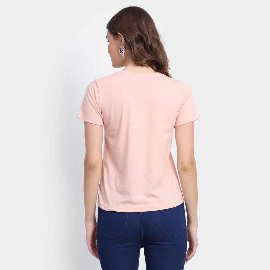 Ladies' Cotton T-Shirt, Peach, large image number null